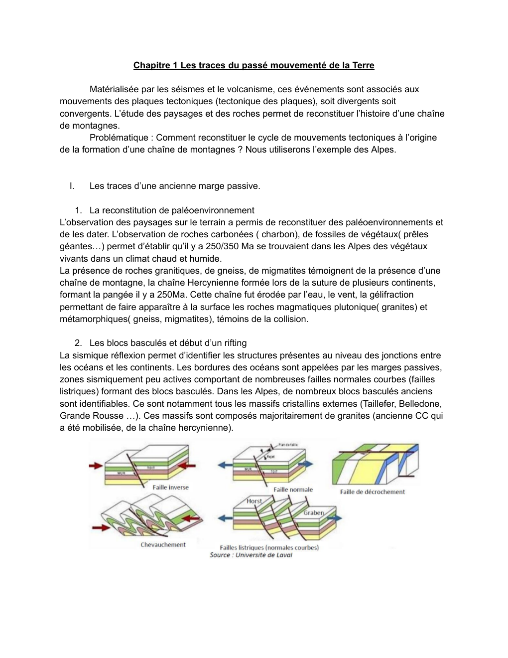 Prévisualisation du document SVT révision géologie