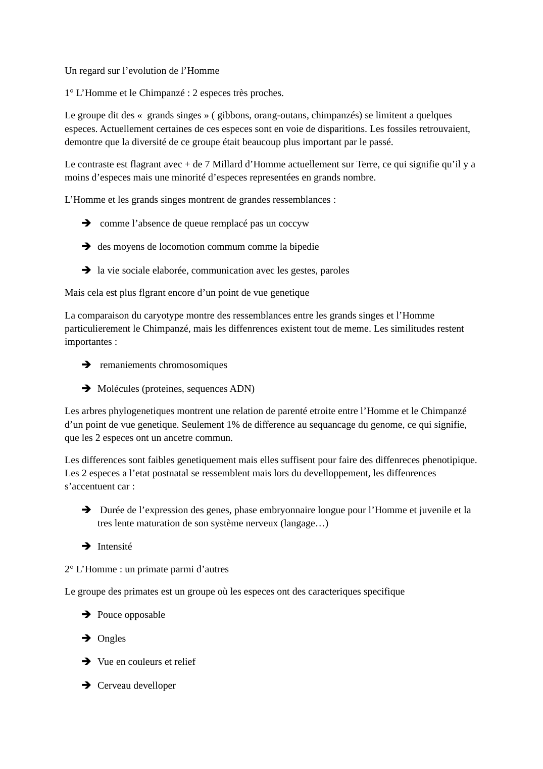 Prévisualisation du document svt: Un regard sur l’evolution de l’Homme