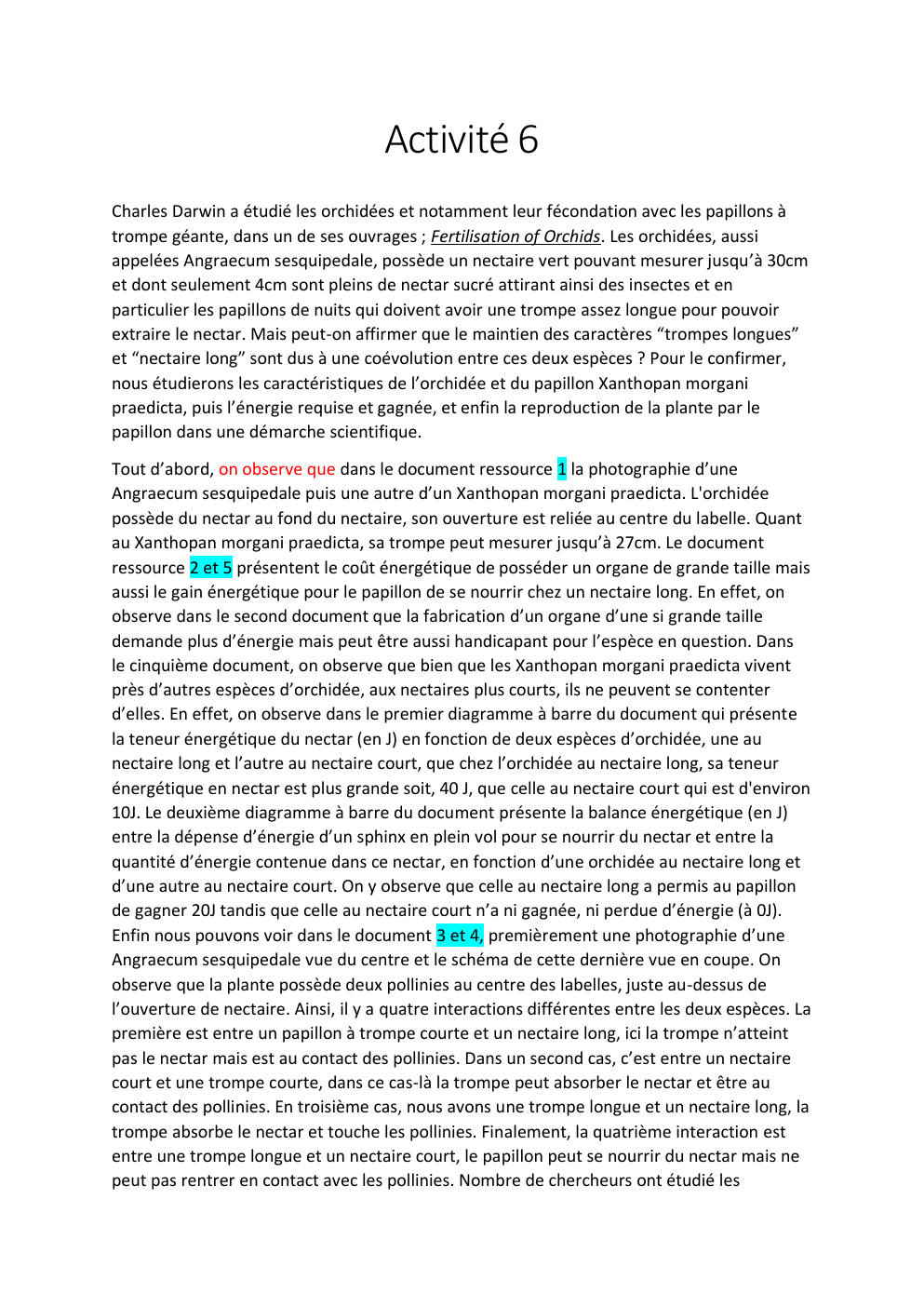 Prévisualisation du document svt - Xanthopan morgani praedicta