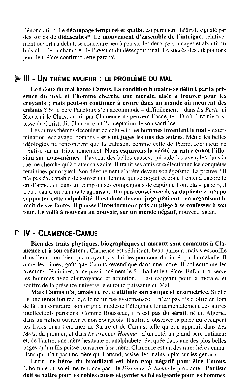 Prévisualisation du document Synthèse littéraire  sur La Chute