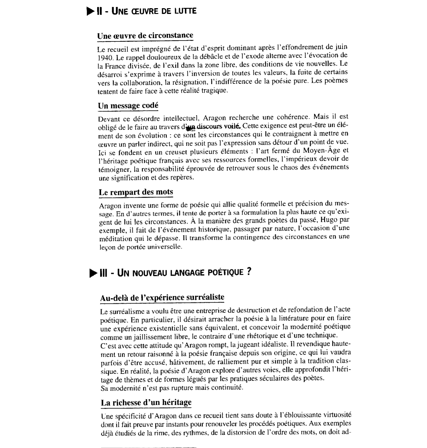 Prévisualisation du document Synthèse littéraire  sur Les Yeux d'Elsa