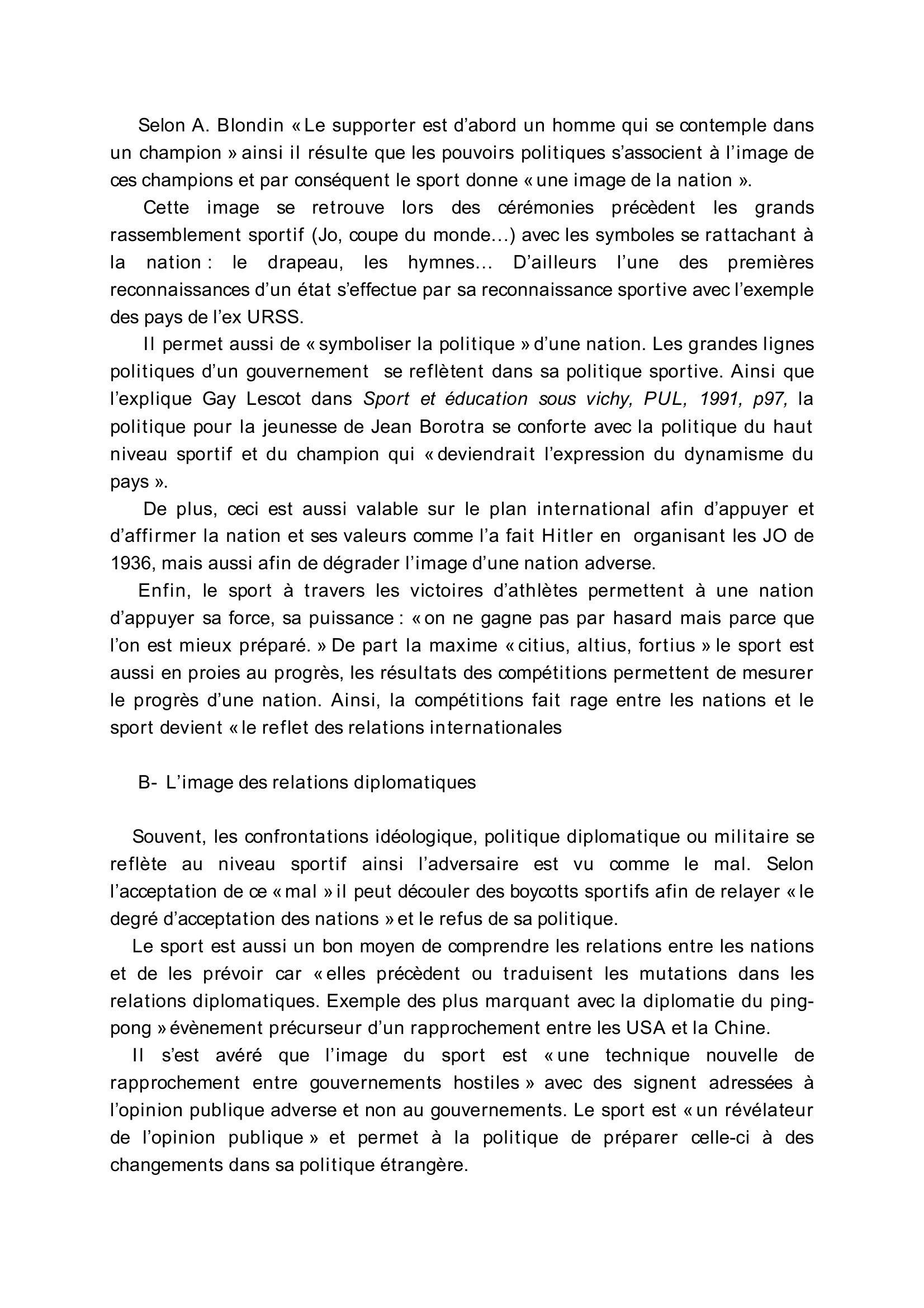 Prévisualisation du document Synthèse "Sport et Etat" Pierre Collomb