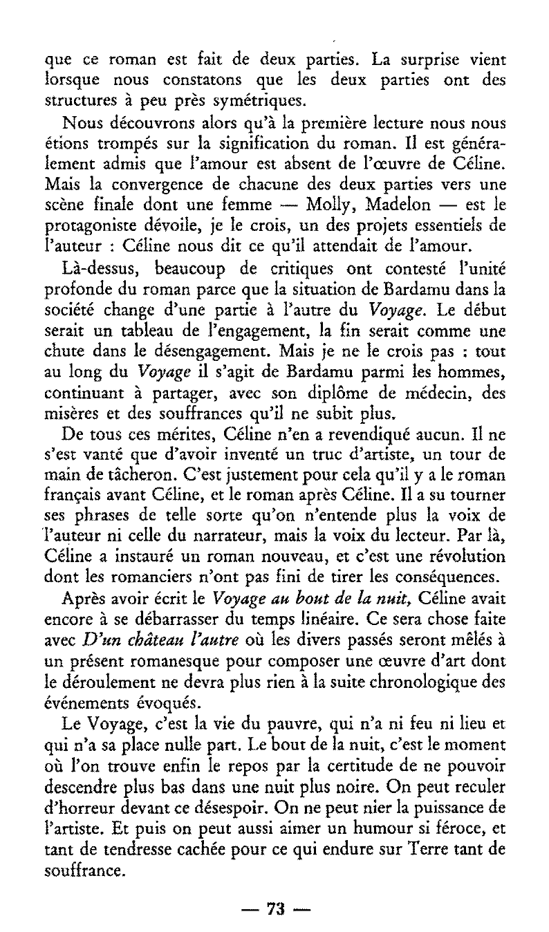 Prévisualisation du document Synthèse sur Voyage au bout de la nuit de Céline