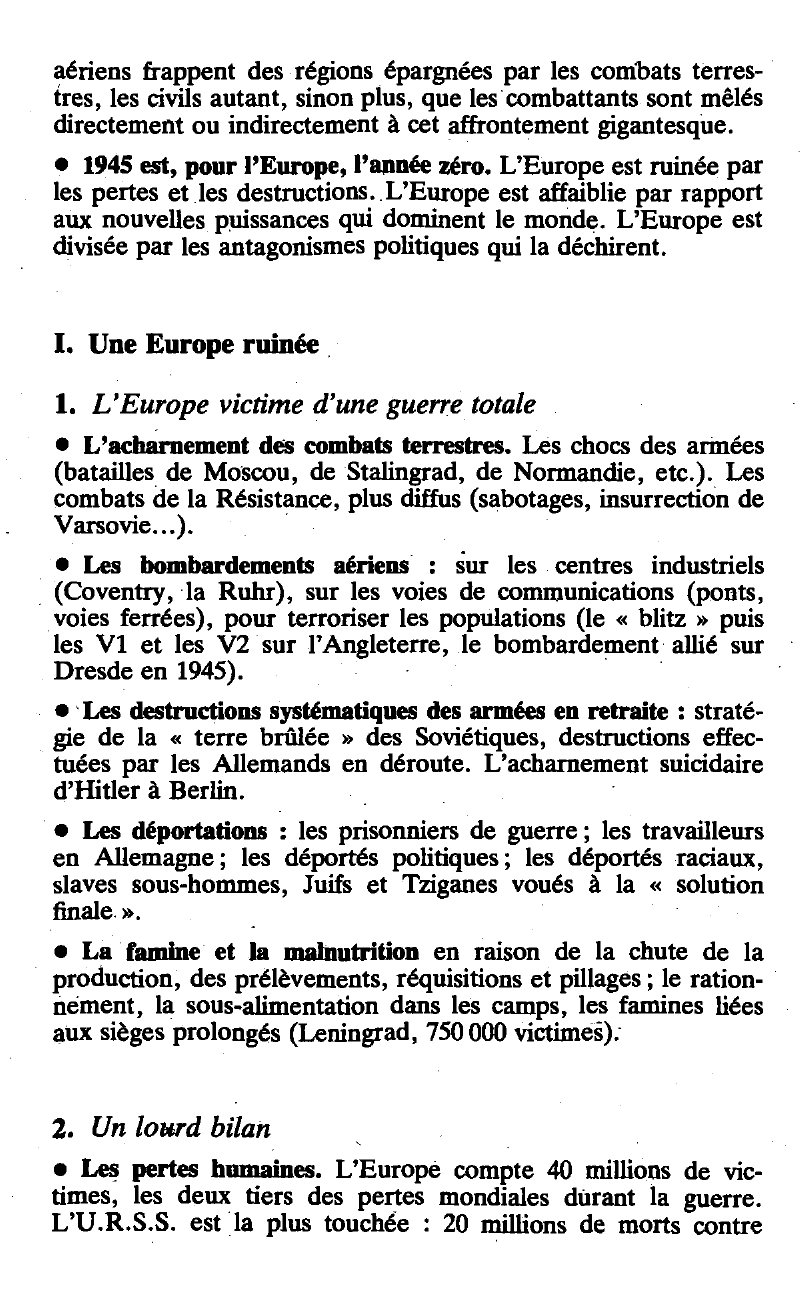 Prévisualisation du document Tableau de l'Europe en 1945 (après la Seconde Guerre mondiale)