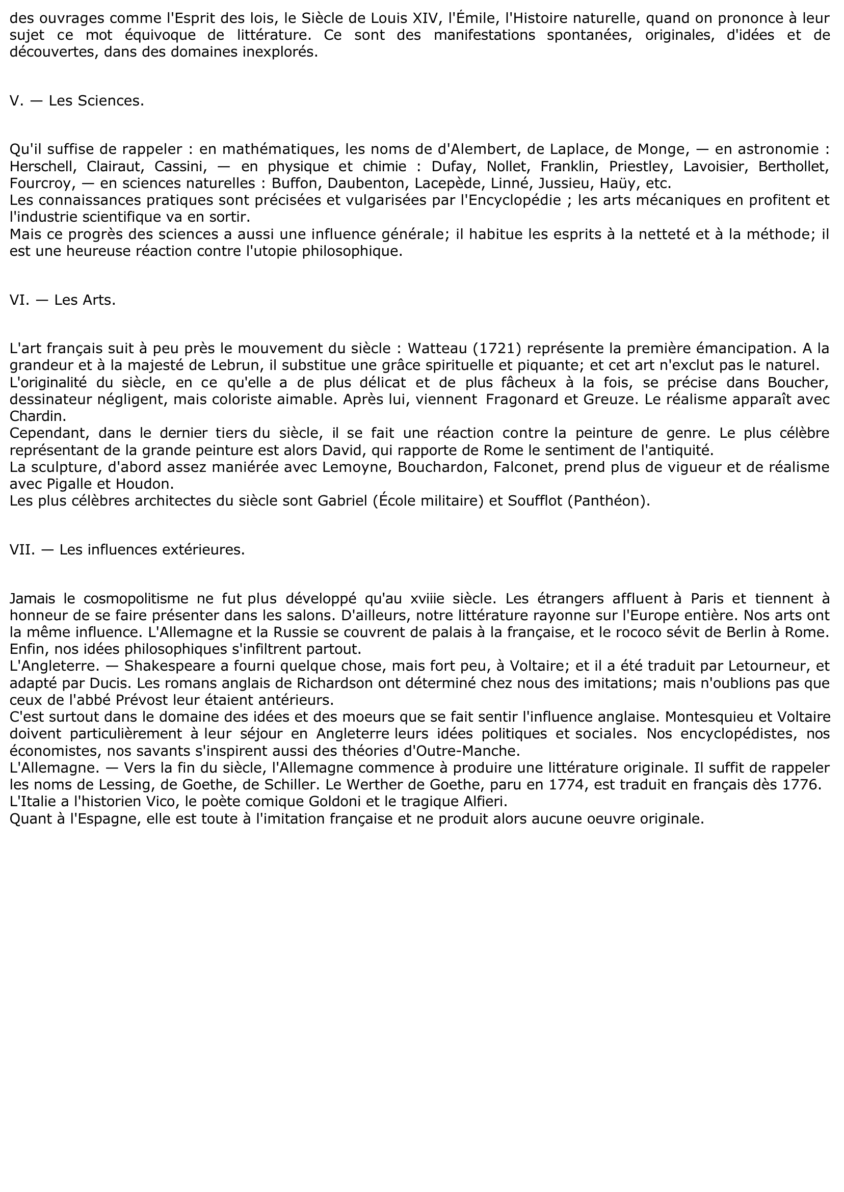 Prévisualisation du document TABLEAU GÉNÉRAL DU DIX-HUITIÈME SIÈCLE (littérature)