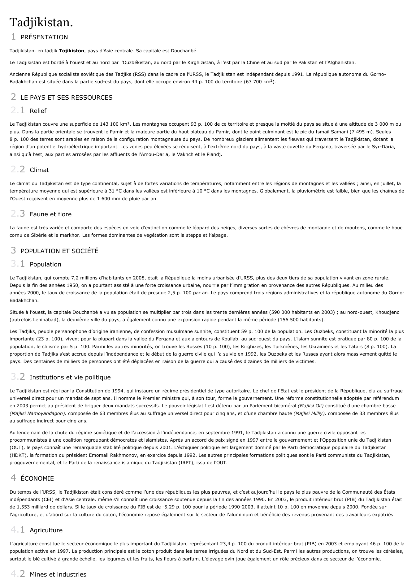 Prévisualisation du document Tadjikistan.