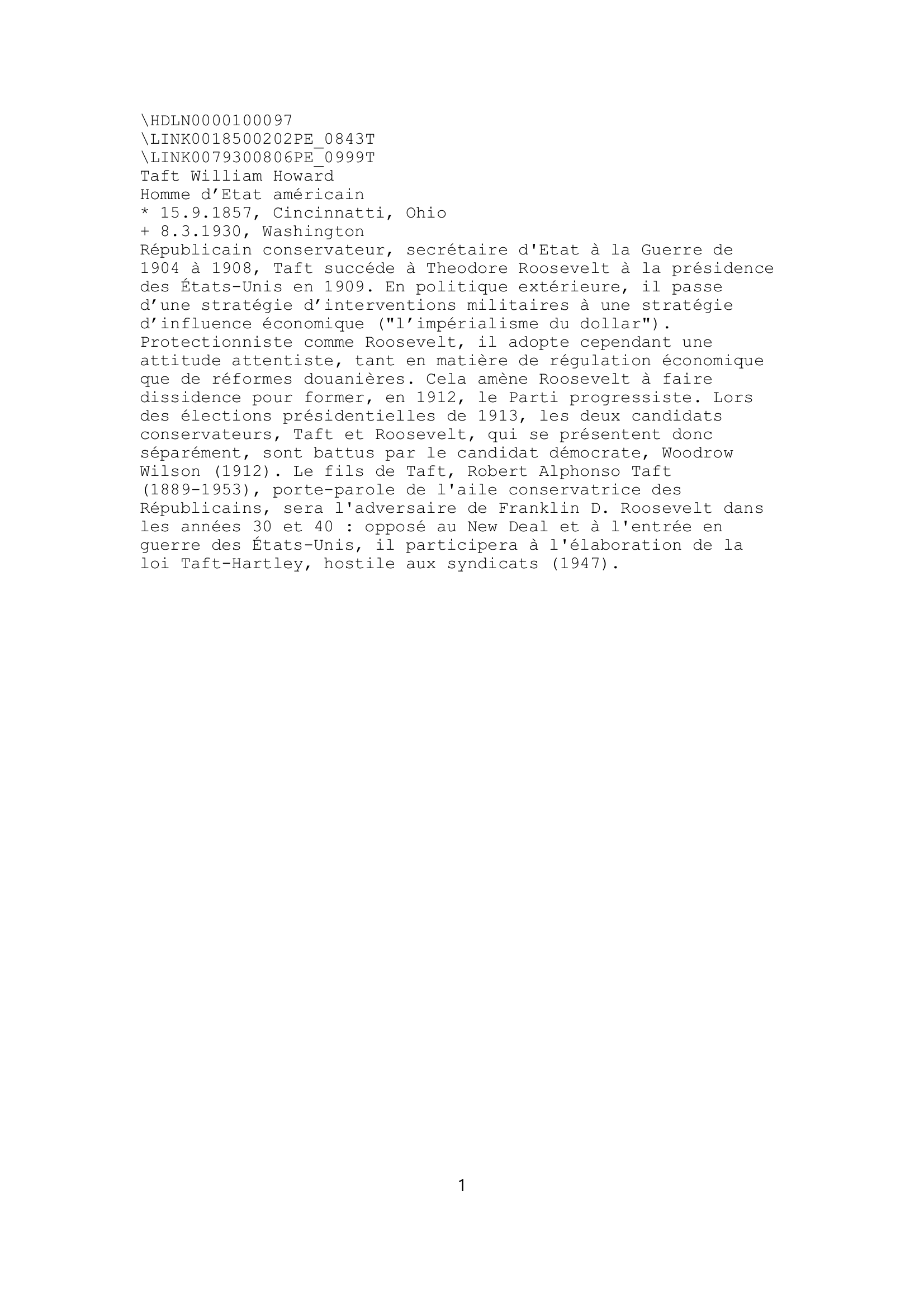 Prévisualisation du document Taft, William Howard