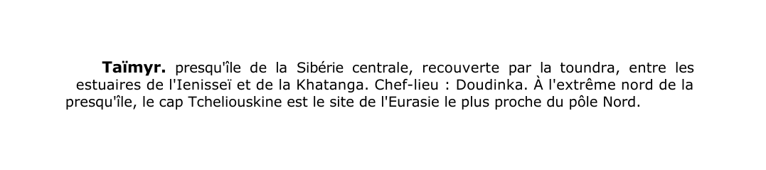 Prévisualisation du document Taïmyr.