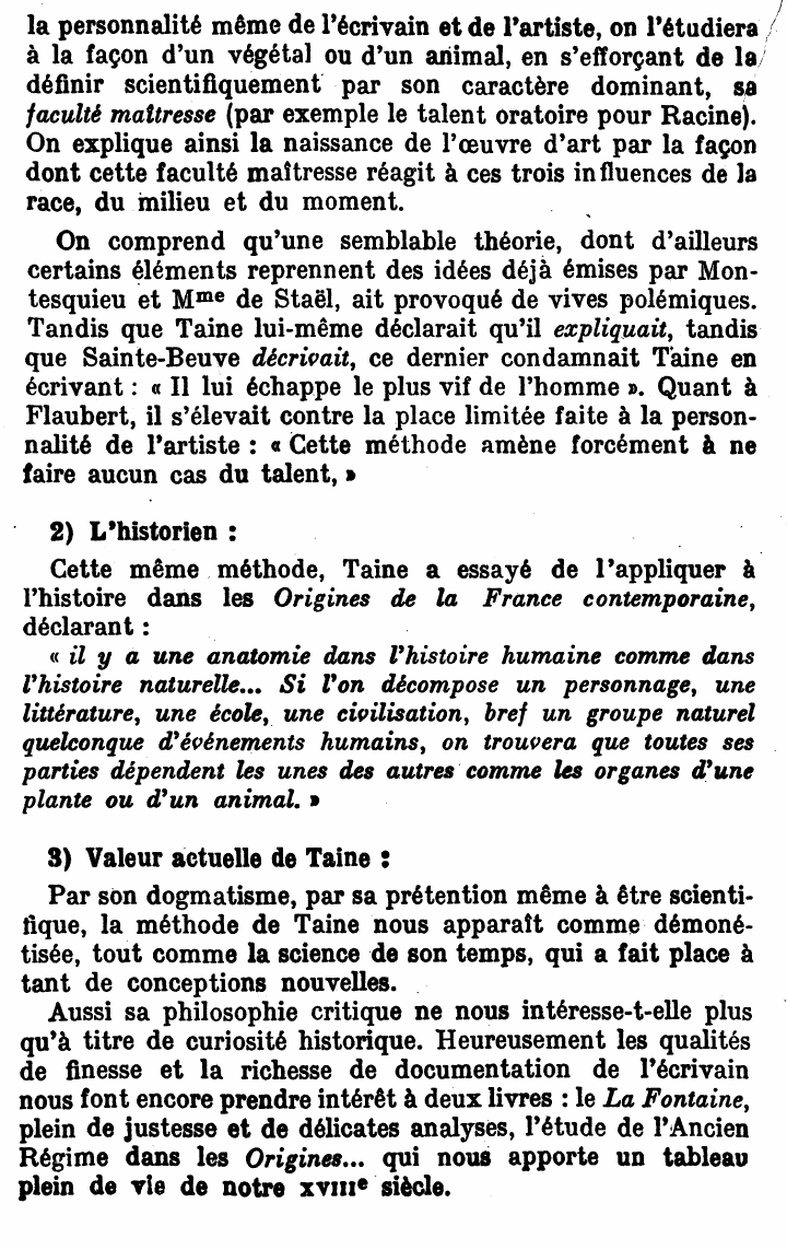 Prévisualisation du document TAINE : 1828-1893. Vie et oeuvre