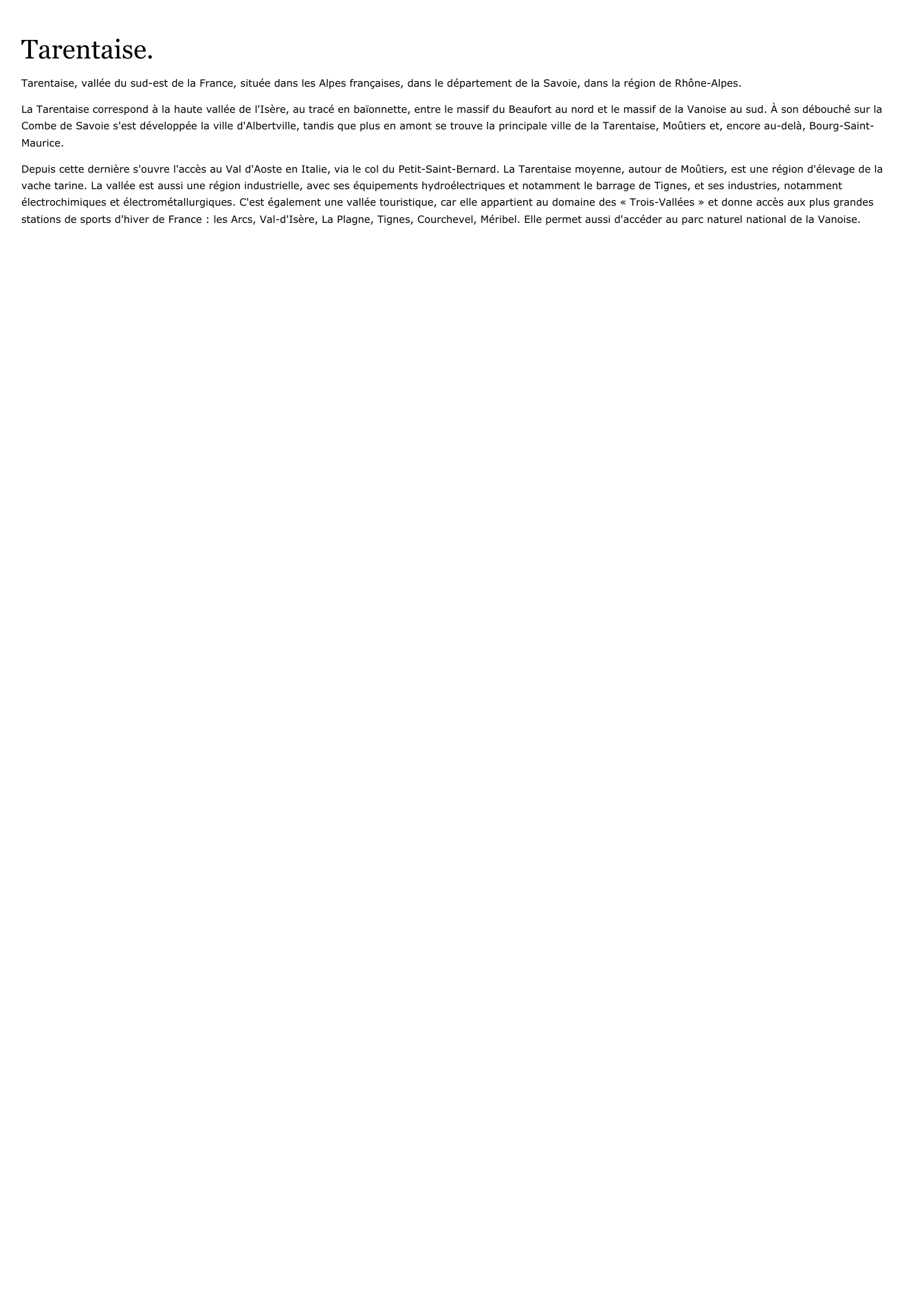 Prévisualisation du document Tarentaise.