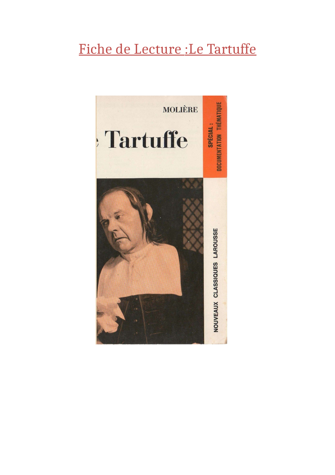 Prévisualisation du document Tartuffe