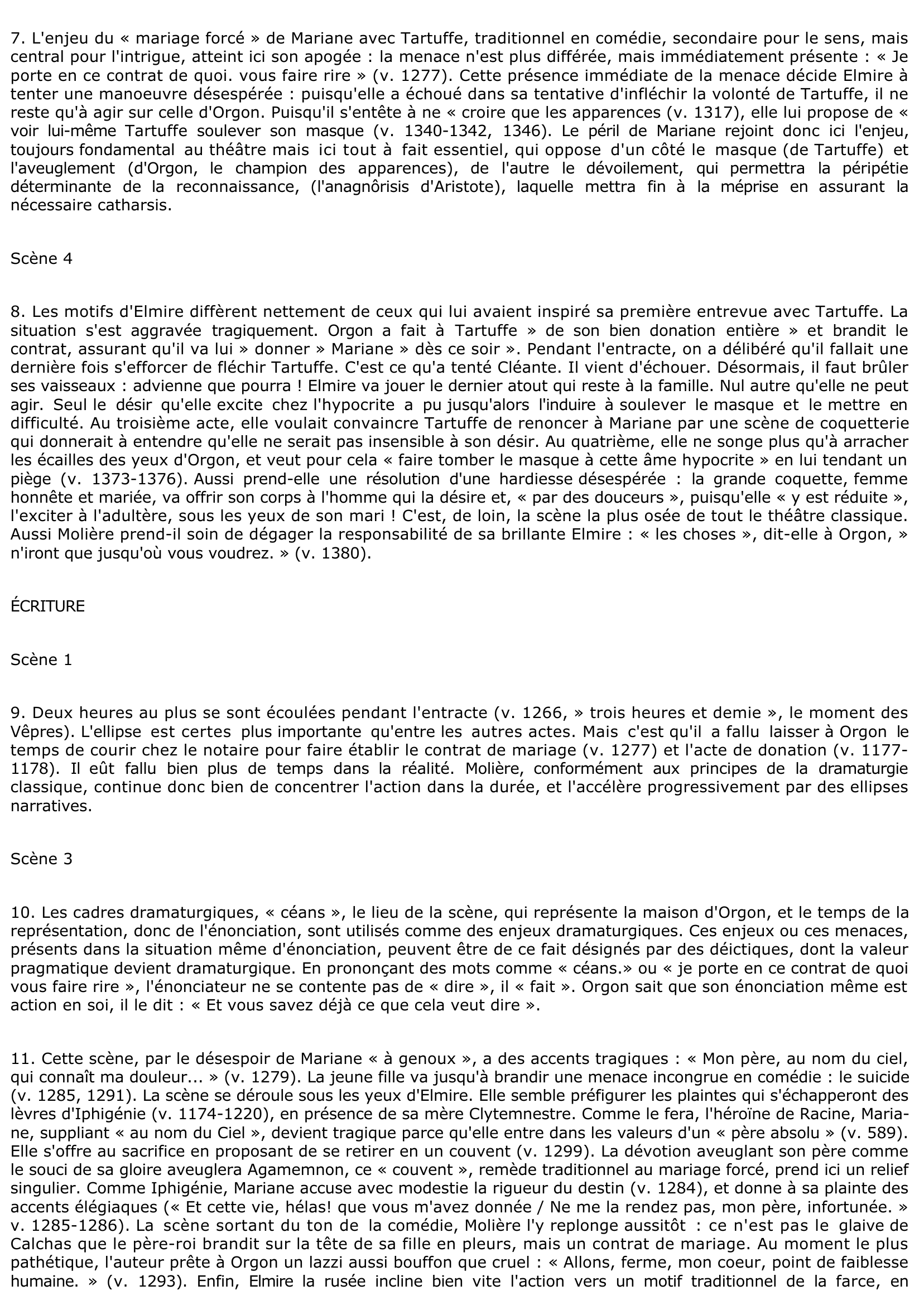 Prévisualisation du document TARTUFFE DE MOLIERE : ACTE IV - Scènes 1 à 4 (commentaire)