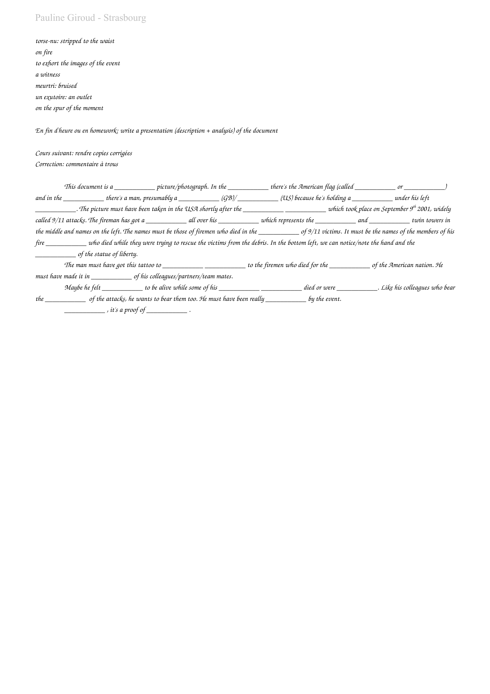Prévisualisation du document Tattoo anglais