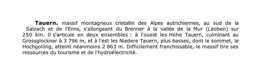 Prévisualisation du document Tauern.