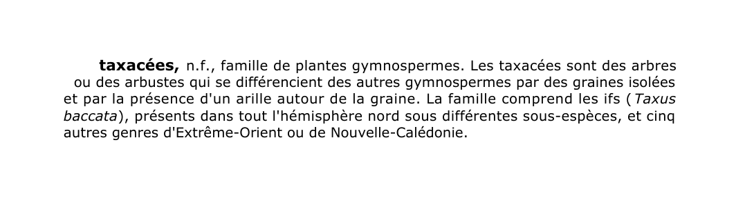 Prévisualisation du document taxacées, n.