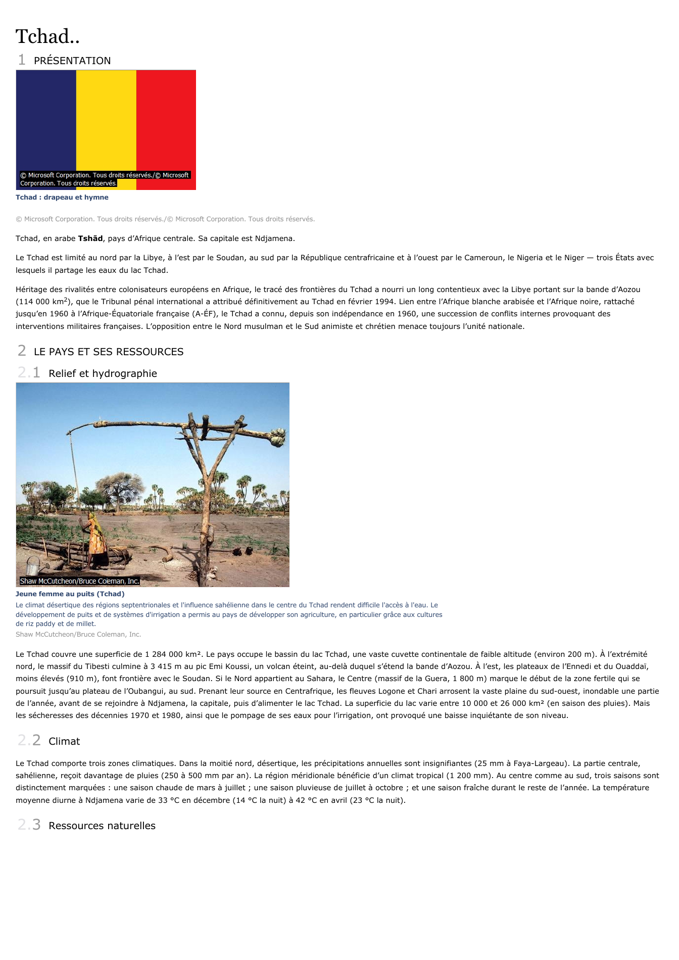Prévisualisation du document Tchad.
