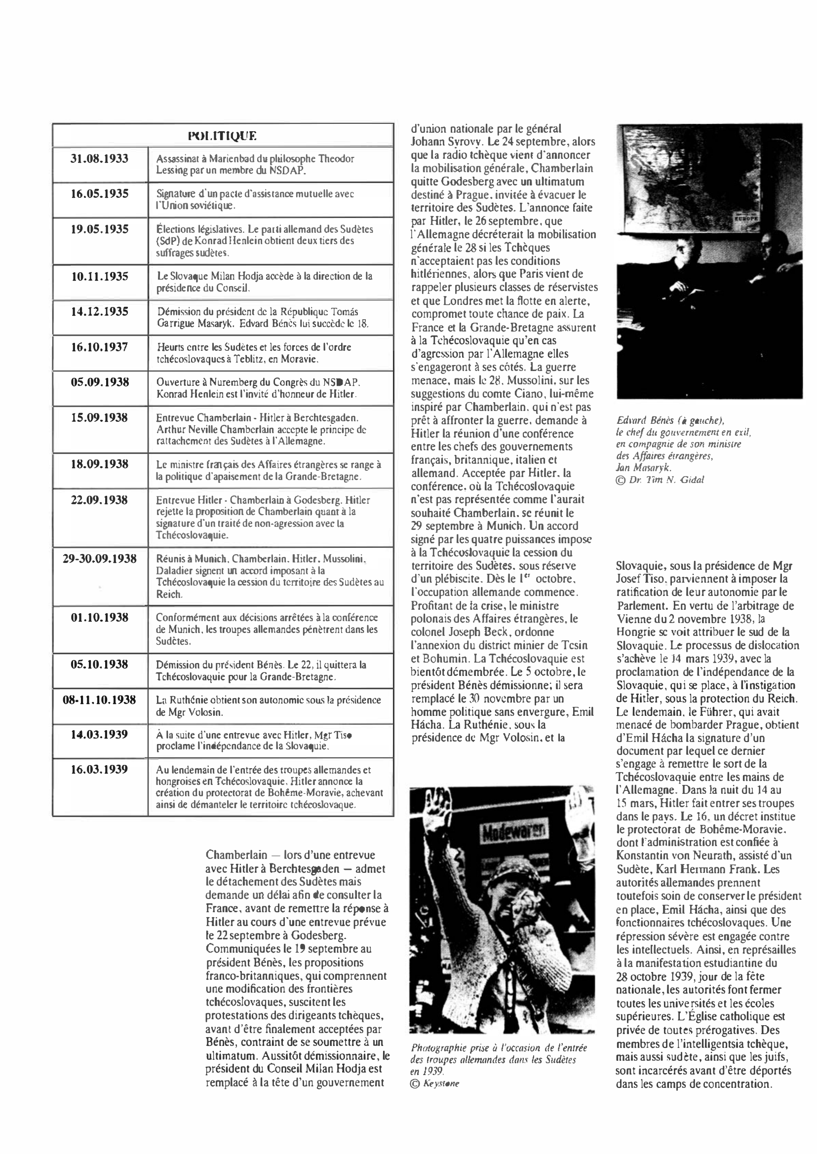 Prévisualisation du document TCHÉCOSLOVAQUIE de 1930 à 1939 : Histoire