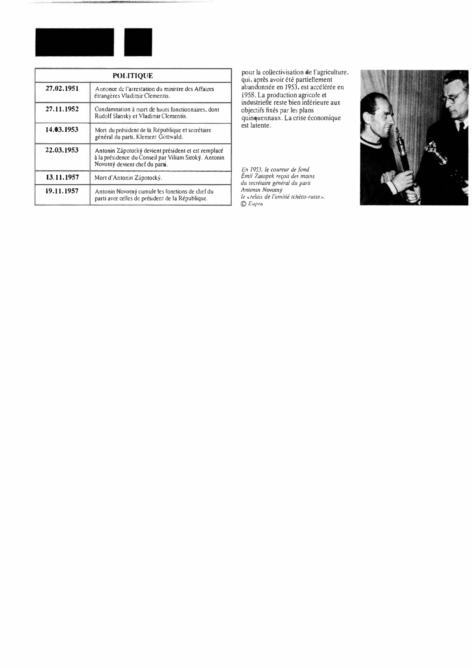 Prévisualisation du document TCHÉCOSLOVAQUIE de 1950 à 1959 : Histoire