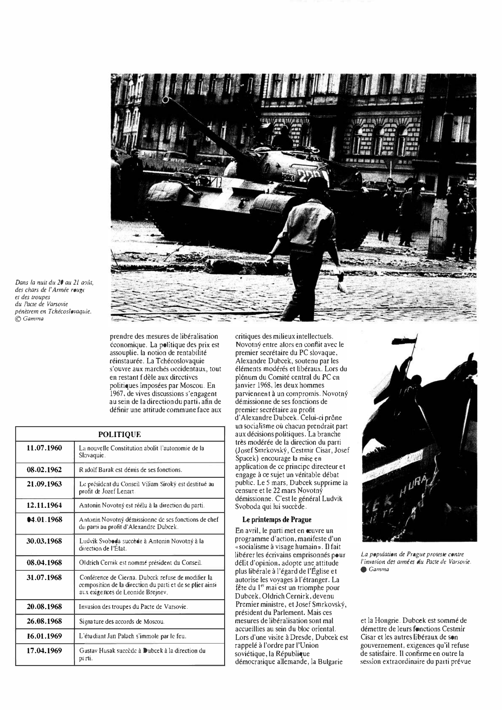 Prévisualisation du document TCHÉCOSLOVAQUIE de 1960 à 1969 : Histoire