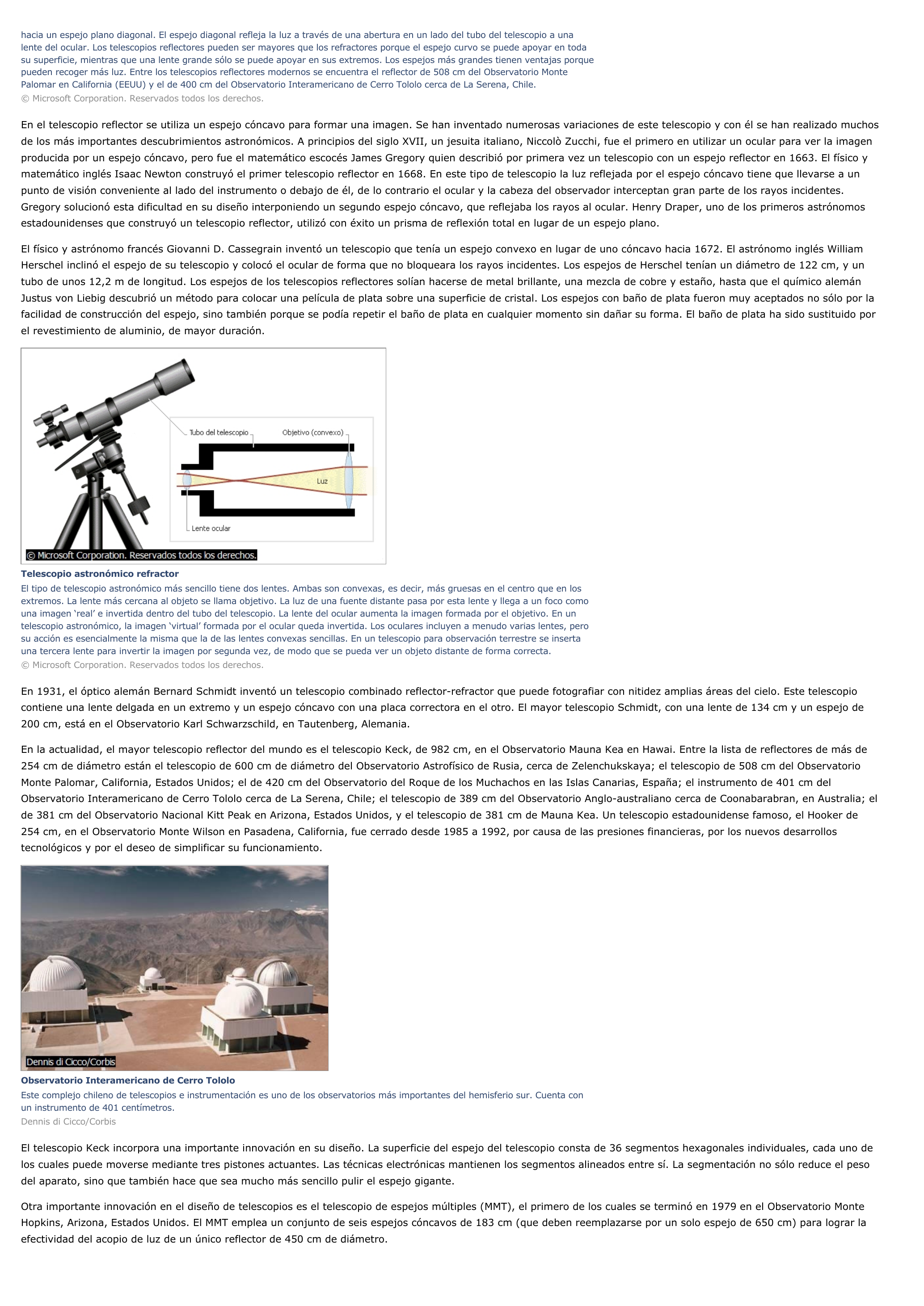Prévisualisation du document Telescopio - ciencia y tecnologia.