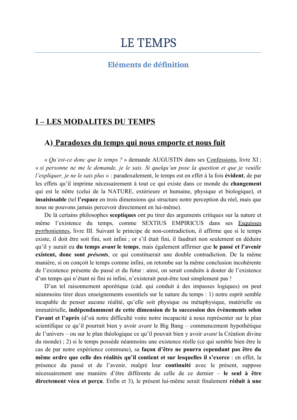 Prévisualisation du document Temps Philosophie