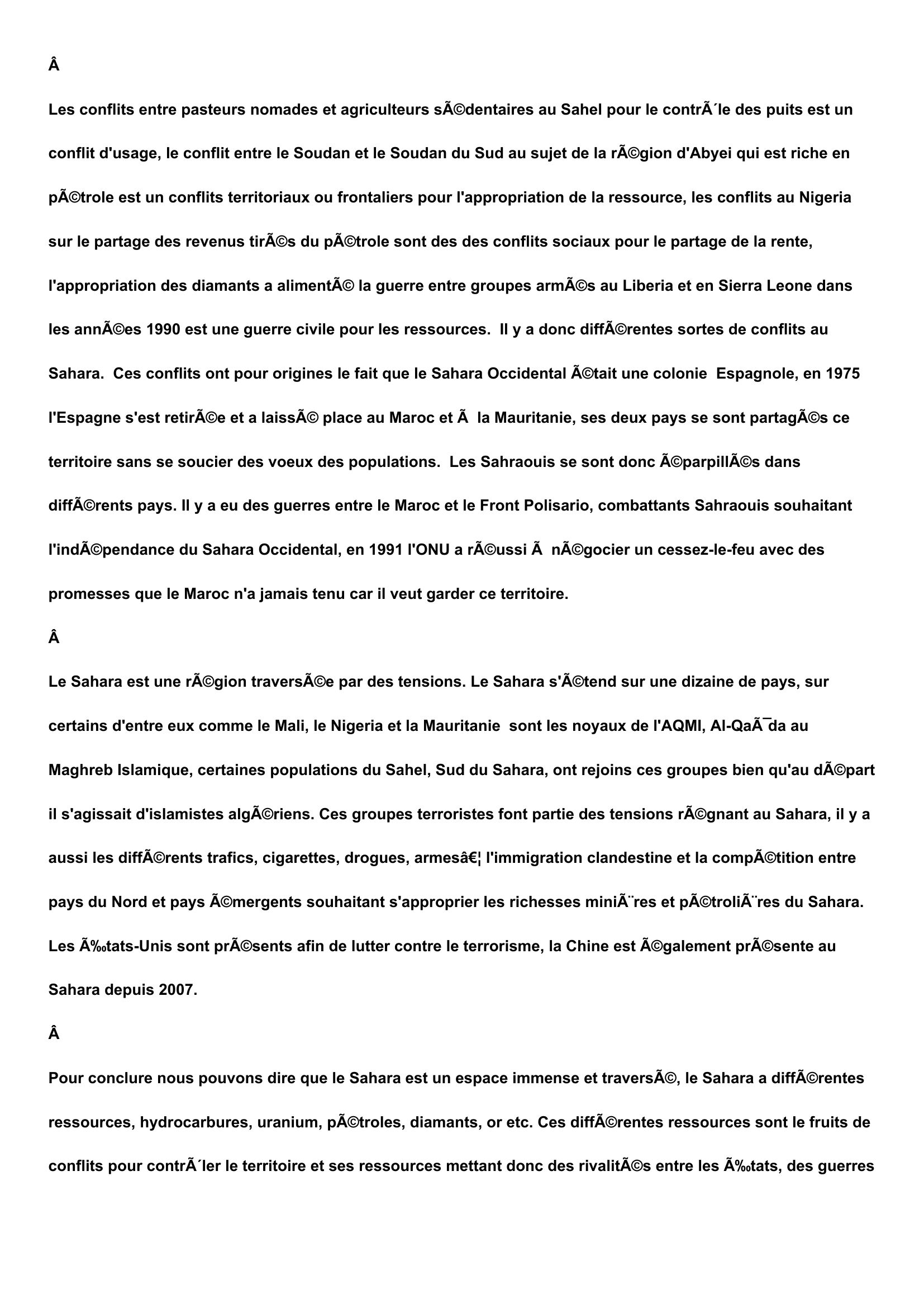Prévisualisation du document TENSIONS ET CONFLITS AU SAHARA