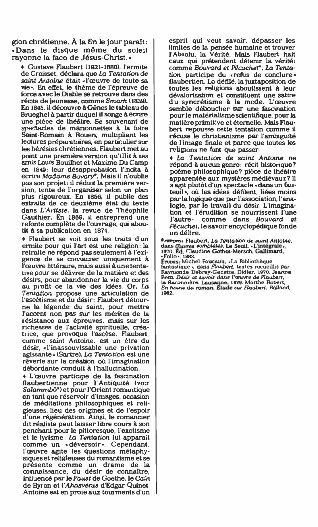 Prévisualisation du document TENTATION DE SAINT ANTOINE (La) de Gustave Flaubert (résumé & analyse)