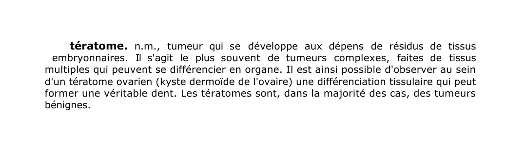 Prévisualisation du document tératome.