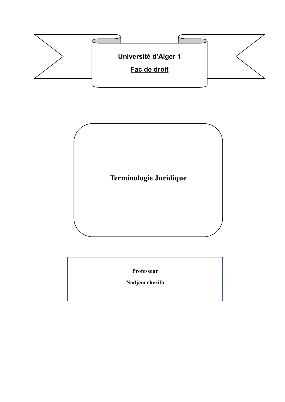Prévisualisation du document Terminologie Juridique   Fac de droit