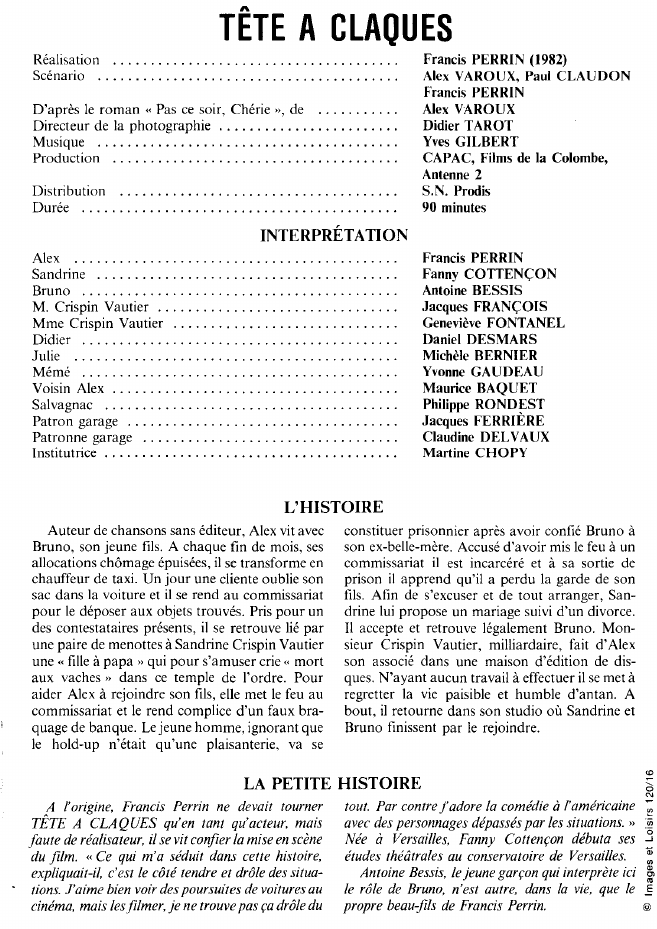 Prévisualisation du document TÊTE A CLAQUES