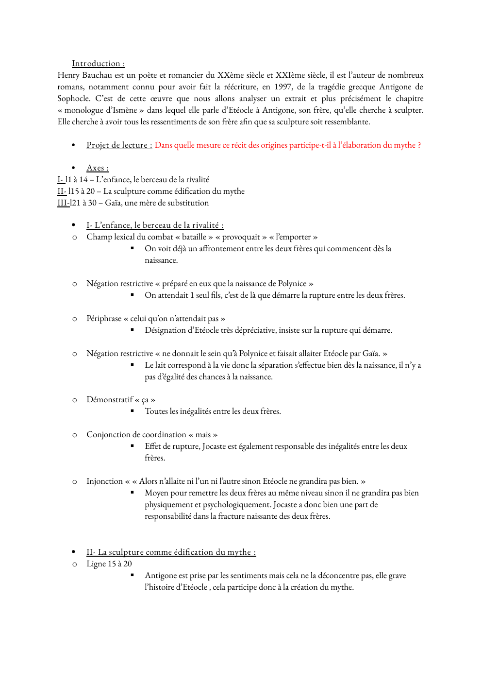 Prévisualisation du document Texte bac de français Henry Bauchau Antigone