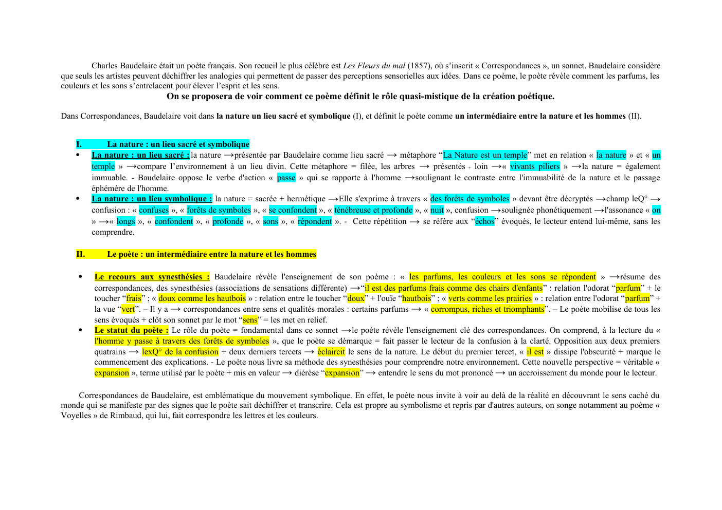 Prévisualisation du document Texte. Charles Baudelaire - Correspondances