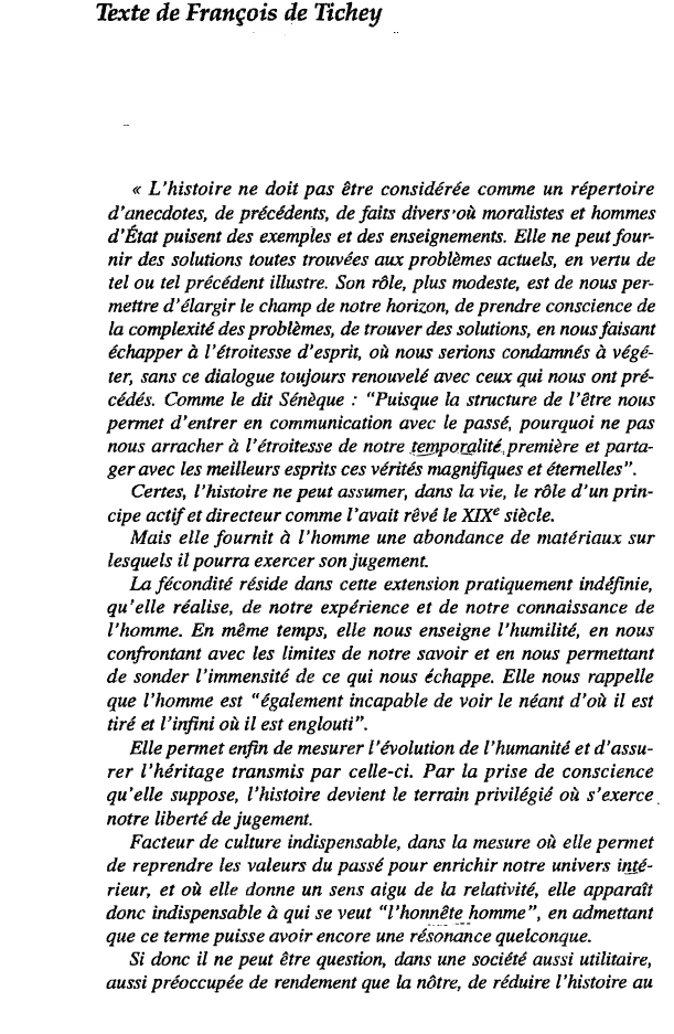 Prévisualisation du document Texte de François de Tichey (commentaire)