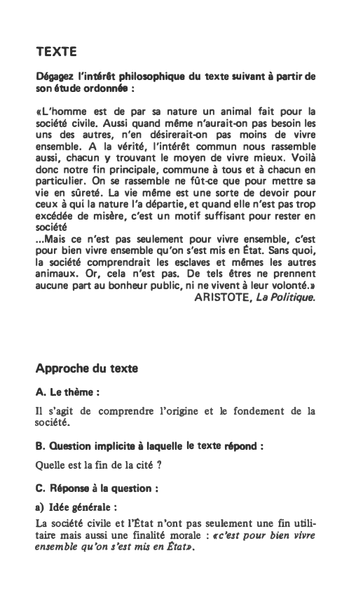 Prévisualisation du document TEXTE
Déga gez l'intérêt philosophique du texte suivant à partir de
son étude ordonnée:

«L'homme est de par sa nature...