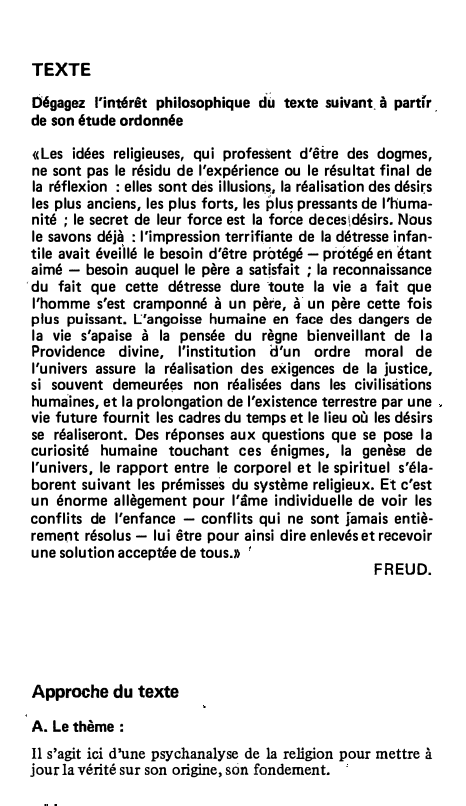 Prévisualisation du document TEXTE
Dégagez l'intérêt philosophique tfo texte suivant. à partfr .
de son étude ordonnée

«Les idées religieuses, qui professent d'être...