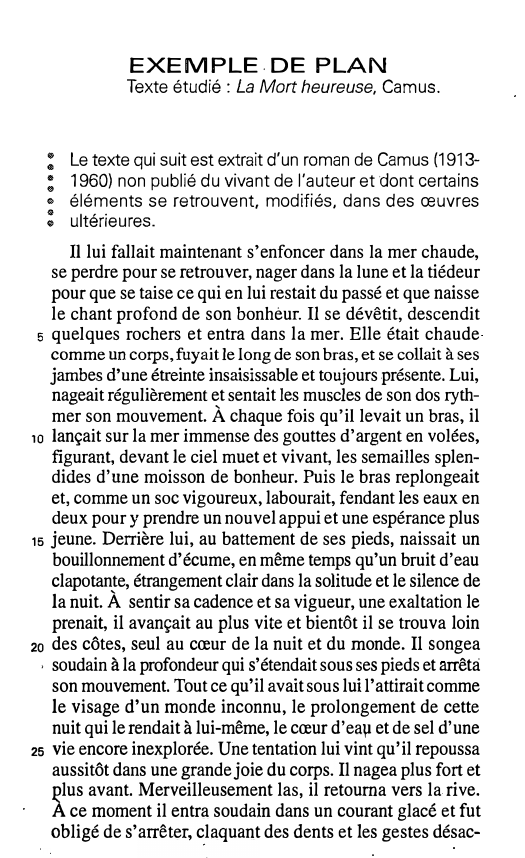 Prévisualisation du document Texte étudié : La Mort heureuse, Camus.