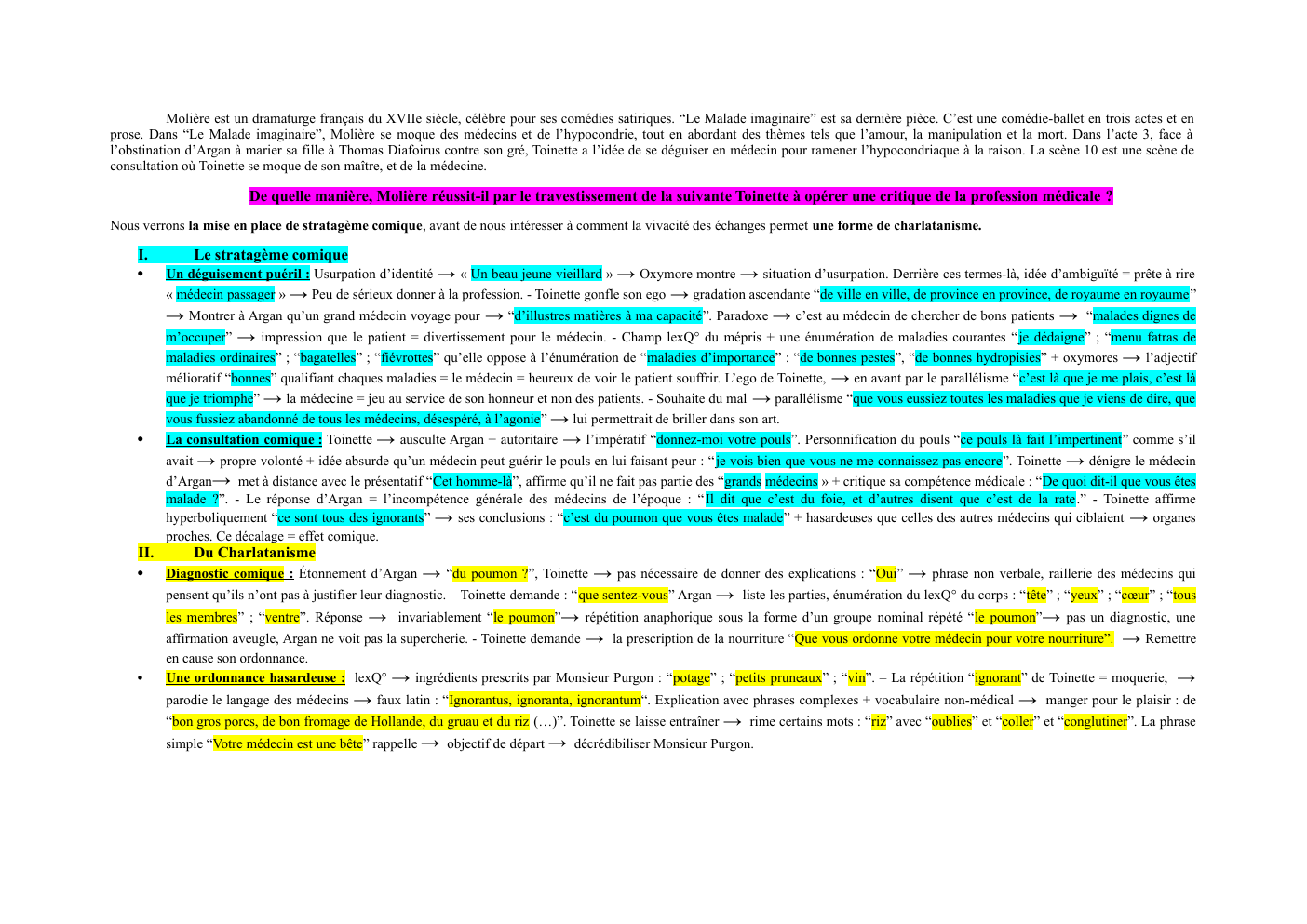 Prévisualisation du document Texte. Le malade imaginaire - la consultation