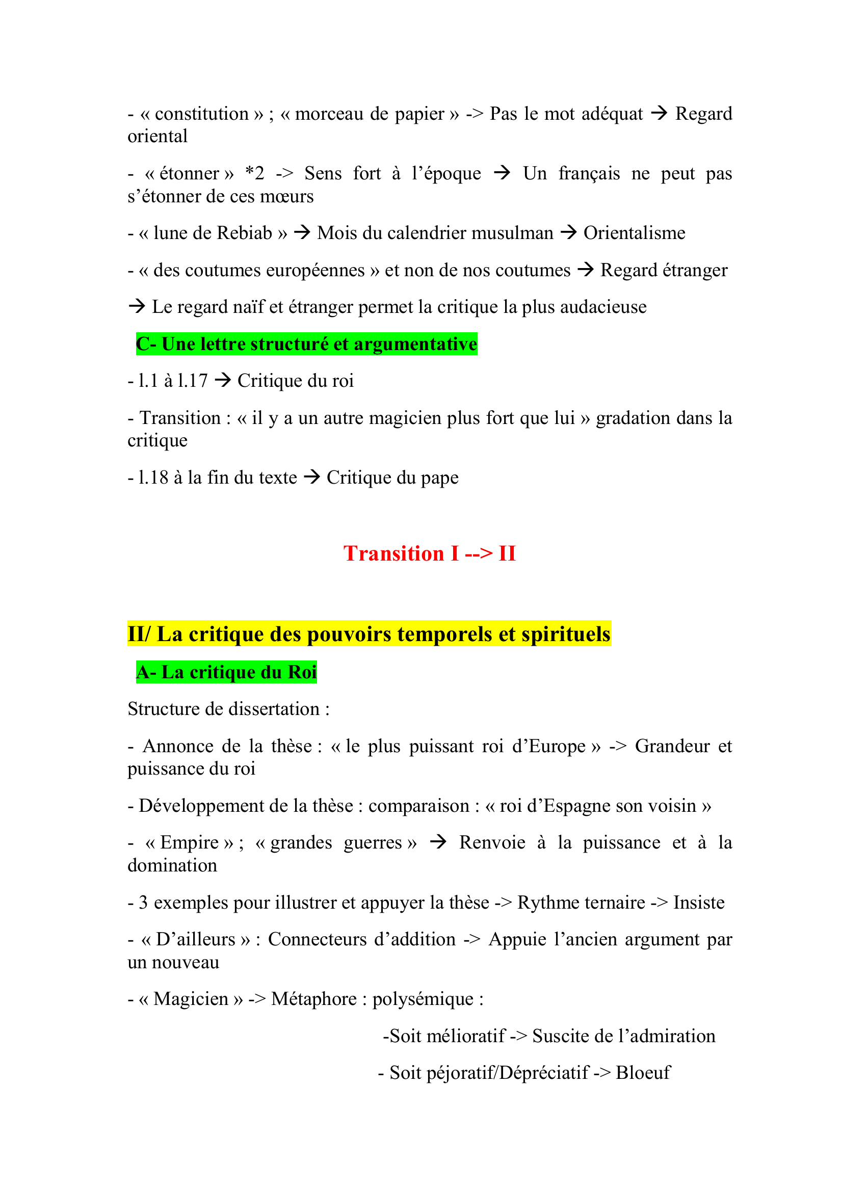 Prévisualisation du document Texte : Lettre 24  Montesquieu, Lettres Persanes