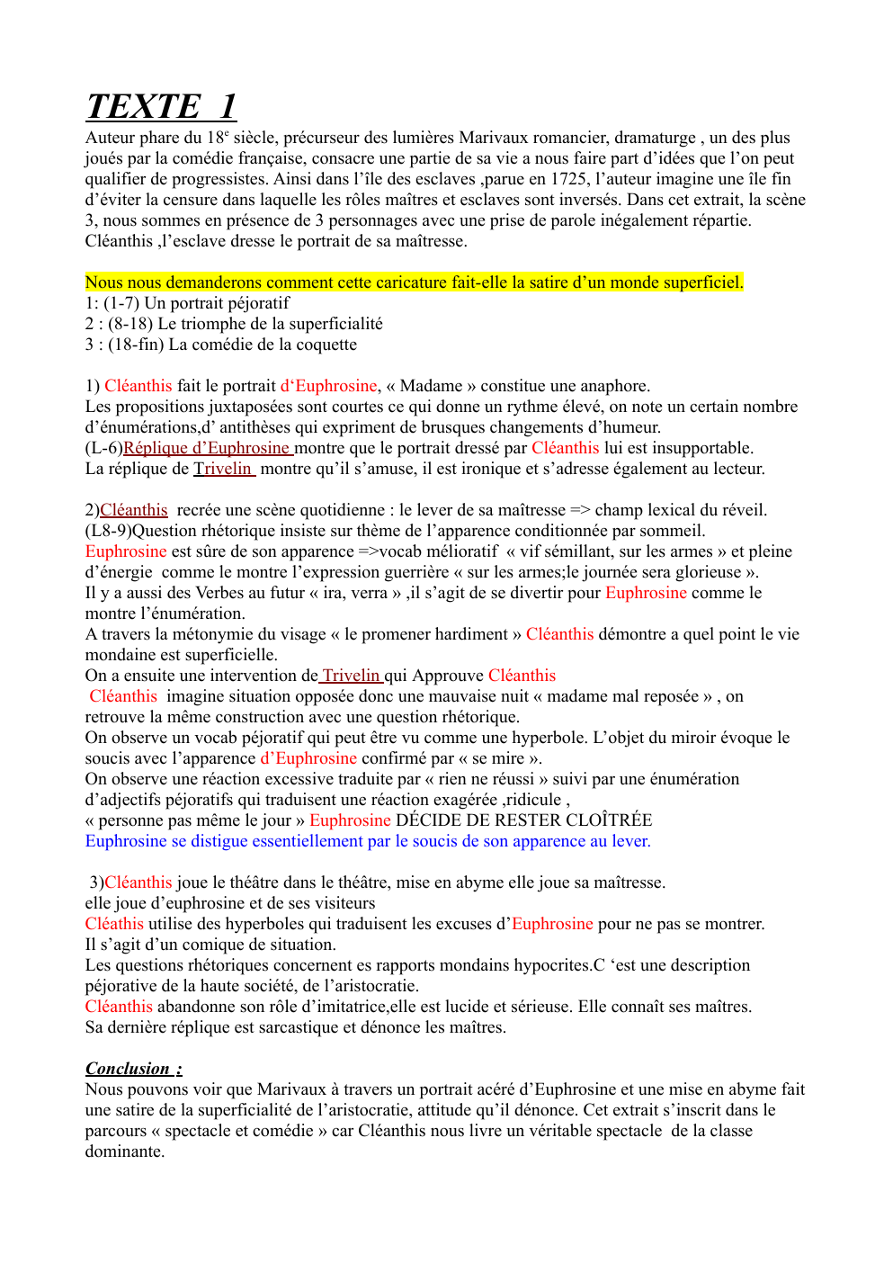 Prévisualisation du document textes francais 1ere oral
