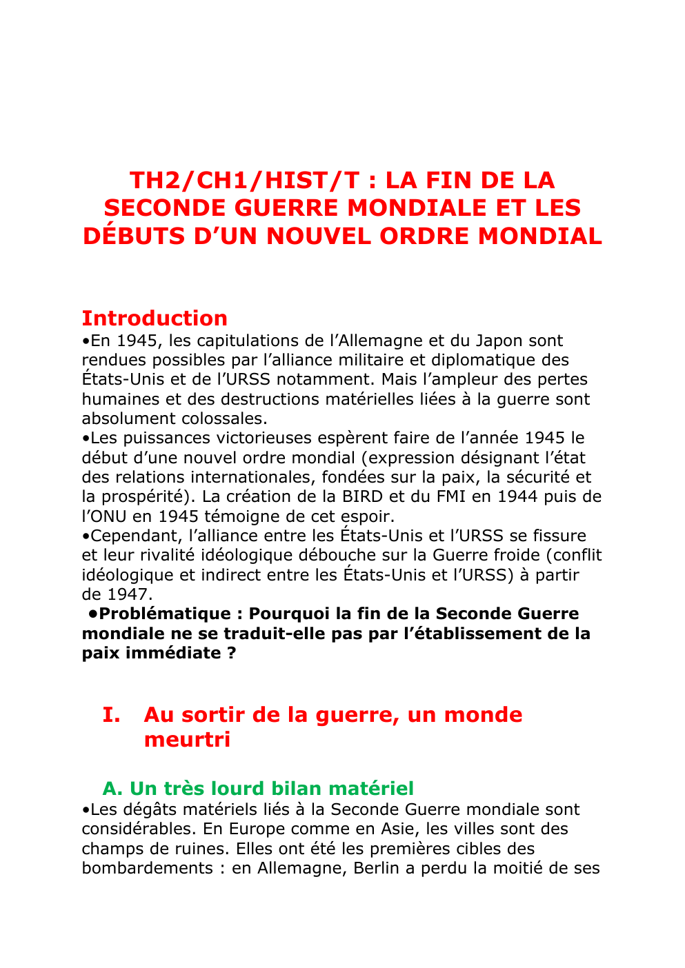 Prévisualisation du document TH2/CH1/HIST/T : LA FIN DE LA SECONDE GUERRE MONDIALE ET LES DÉBUTS D’UN NOUVEL ORDRE  MONDIAL