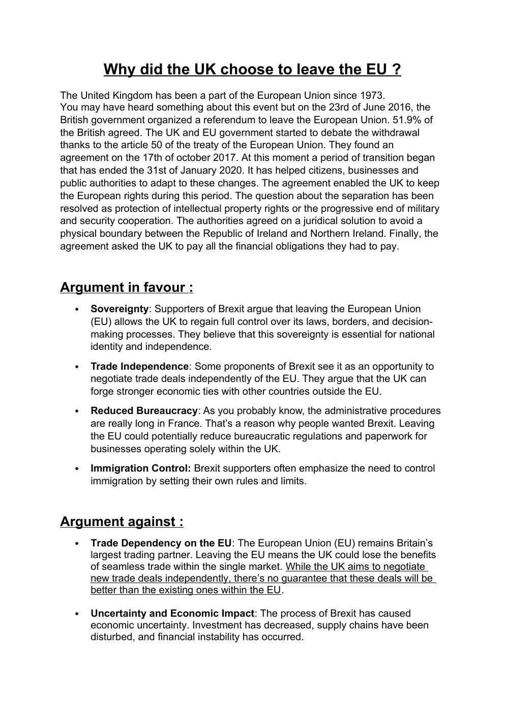 Prévisualisation du document the reason for the Brexit