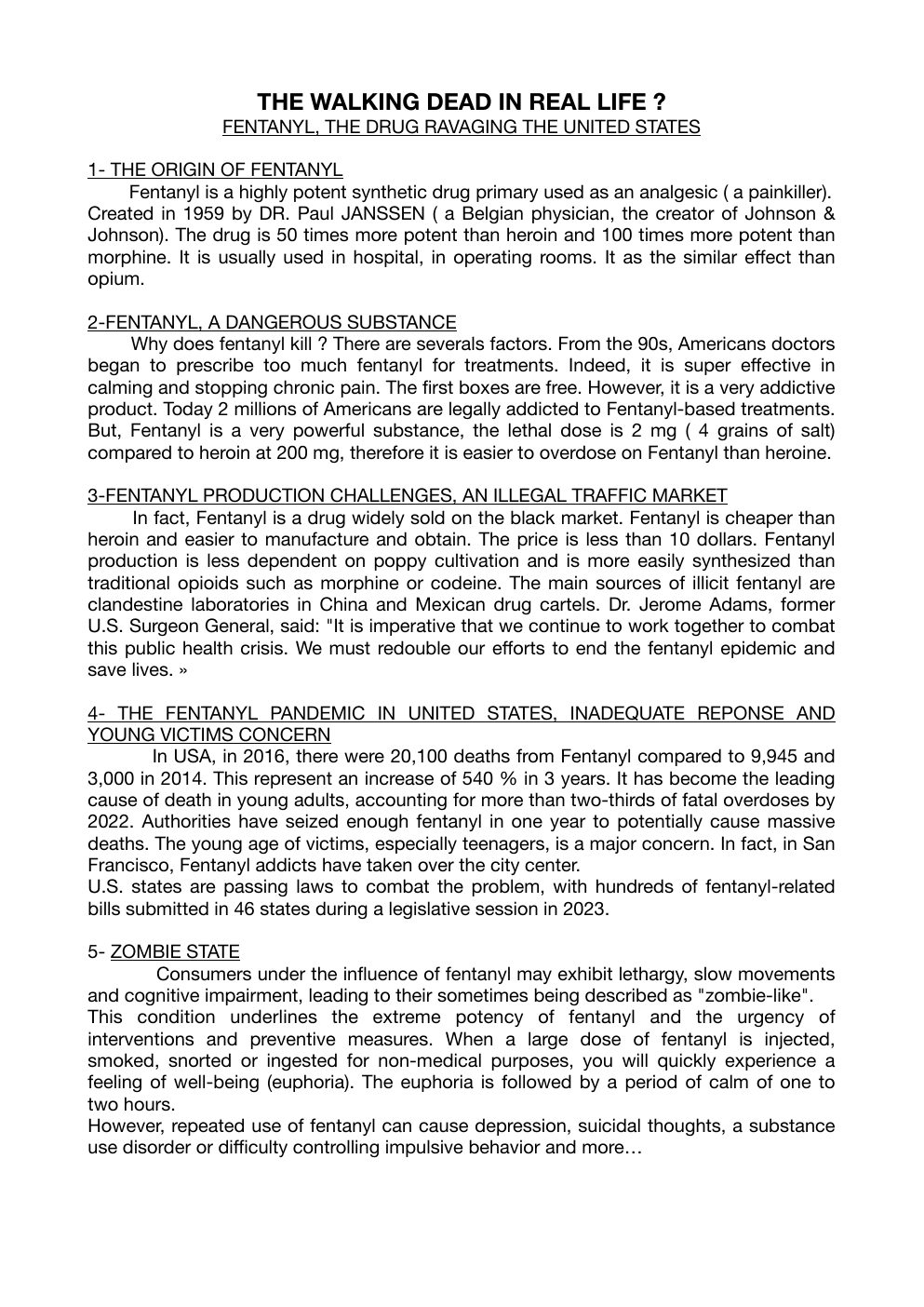 Prévisualisation du document THE WALKING DEAD IN REAL LIFE ? FENTANYL, THE DRUG RAVAGING THE UNITED STATES