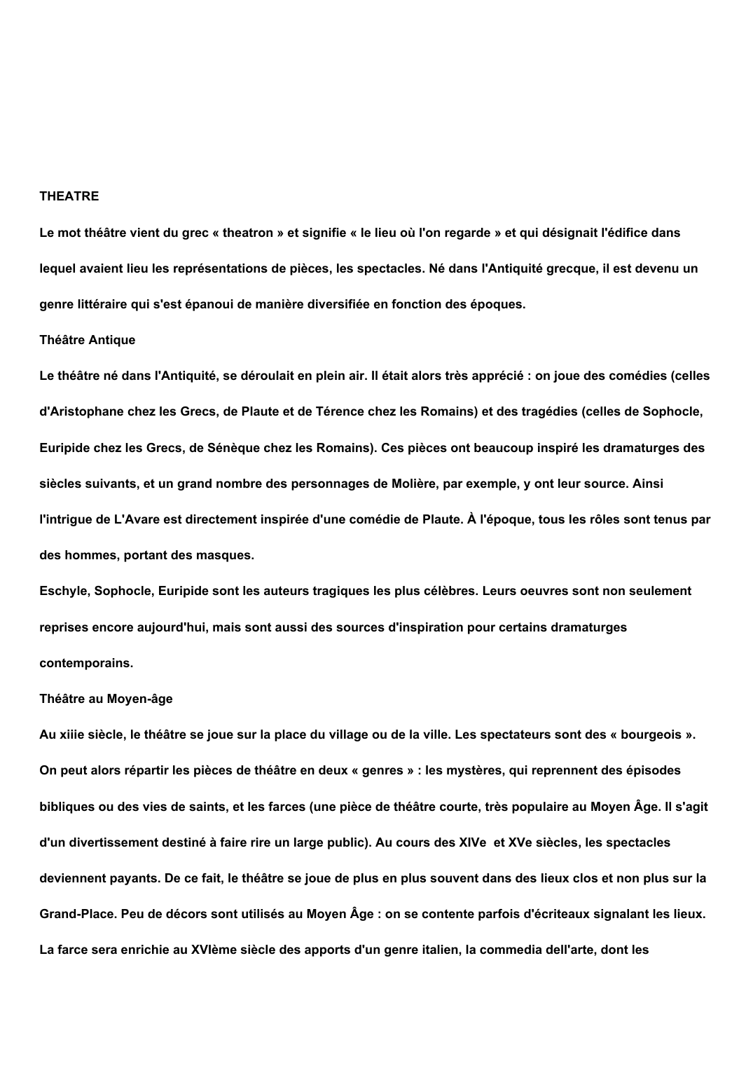 Prévisualisation du document Théâtre