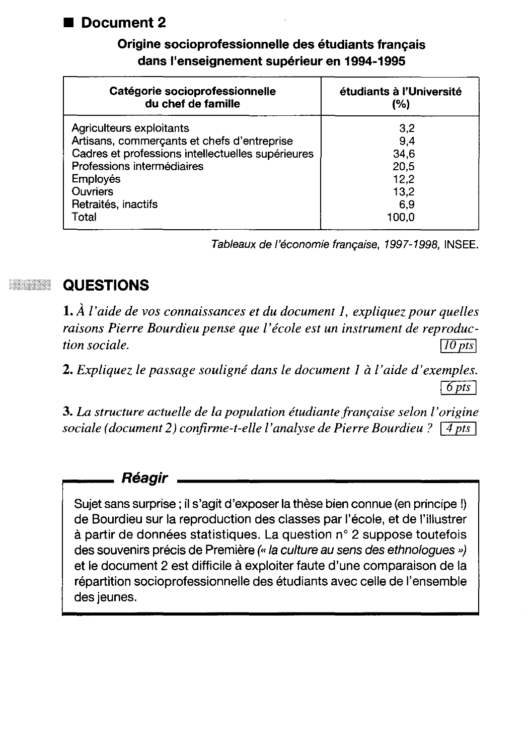 Prévisualisation du document Thème du programme : l'inégalité des chances, en prenant appui sur les travaux de R. Boudon et de P. Bourdieu