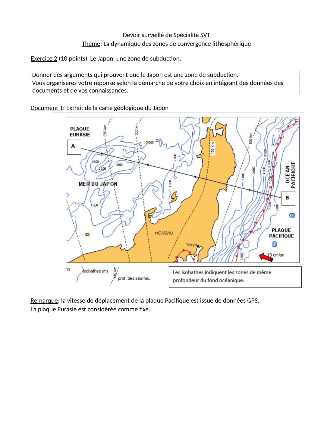 Prévisualisation du document Thème : La dynamique des zones de convergence lithosphérique
