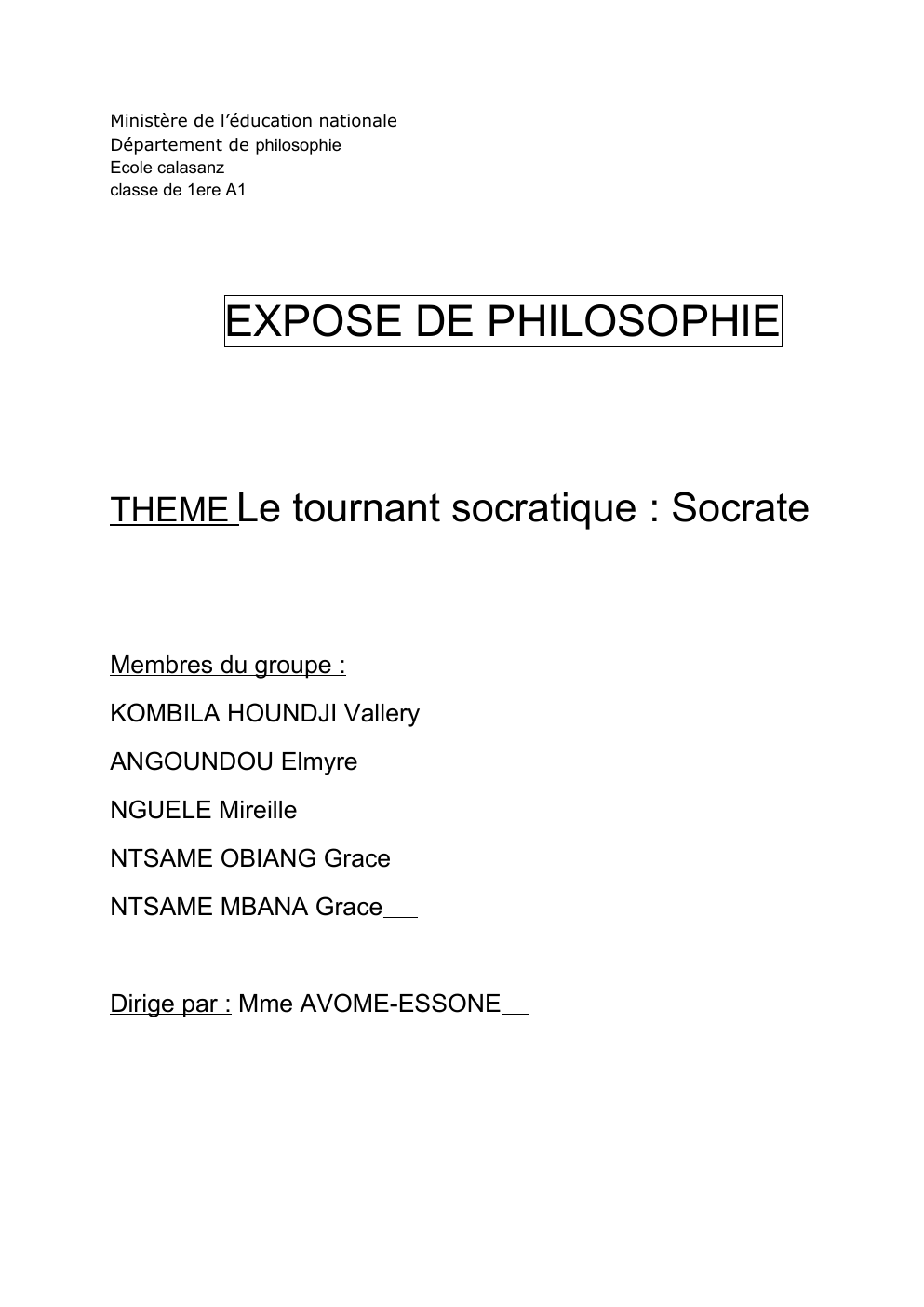 Prévisualisation du document THEME: Le tournant socratique : Socrate