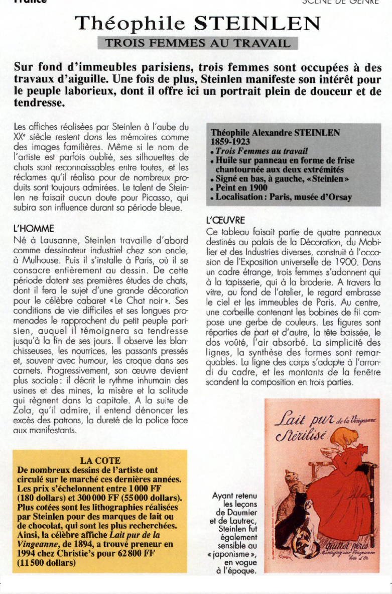Prévisualisation du document Théophile STEINLEN:TROIS FEMMES AU TRAVAIL.