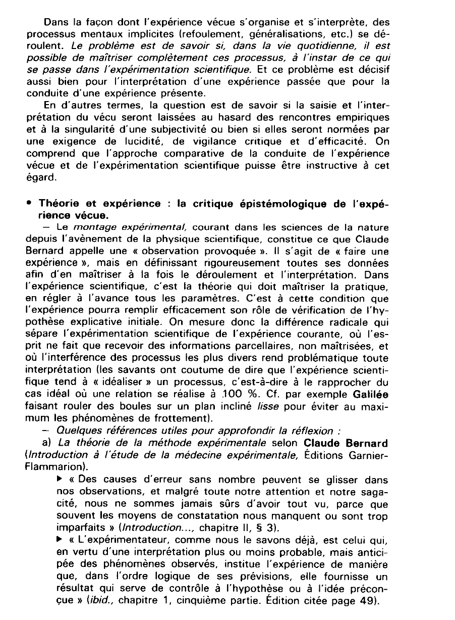 Prévisualisation du document THÉORIE ET EXPÉRIENCE.