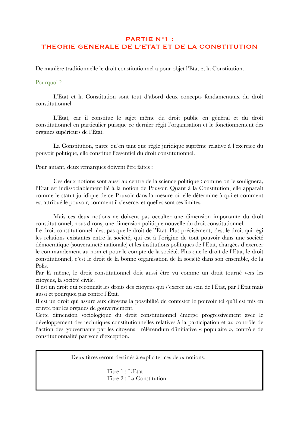 Prévisualisation du document THEORIE GENERALE DE L’ETAT ET DE LA CONSTITUTION