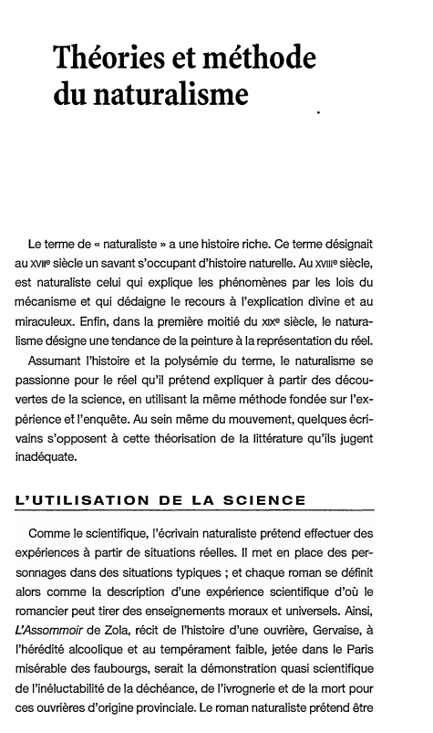 Prévisualisation du document Théories et méthode
du naturalisme

Le terme de « naturaliste » a une histoire riche. Ce terme désignait
au xvue...
